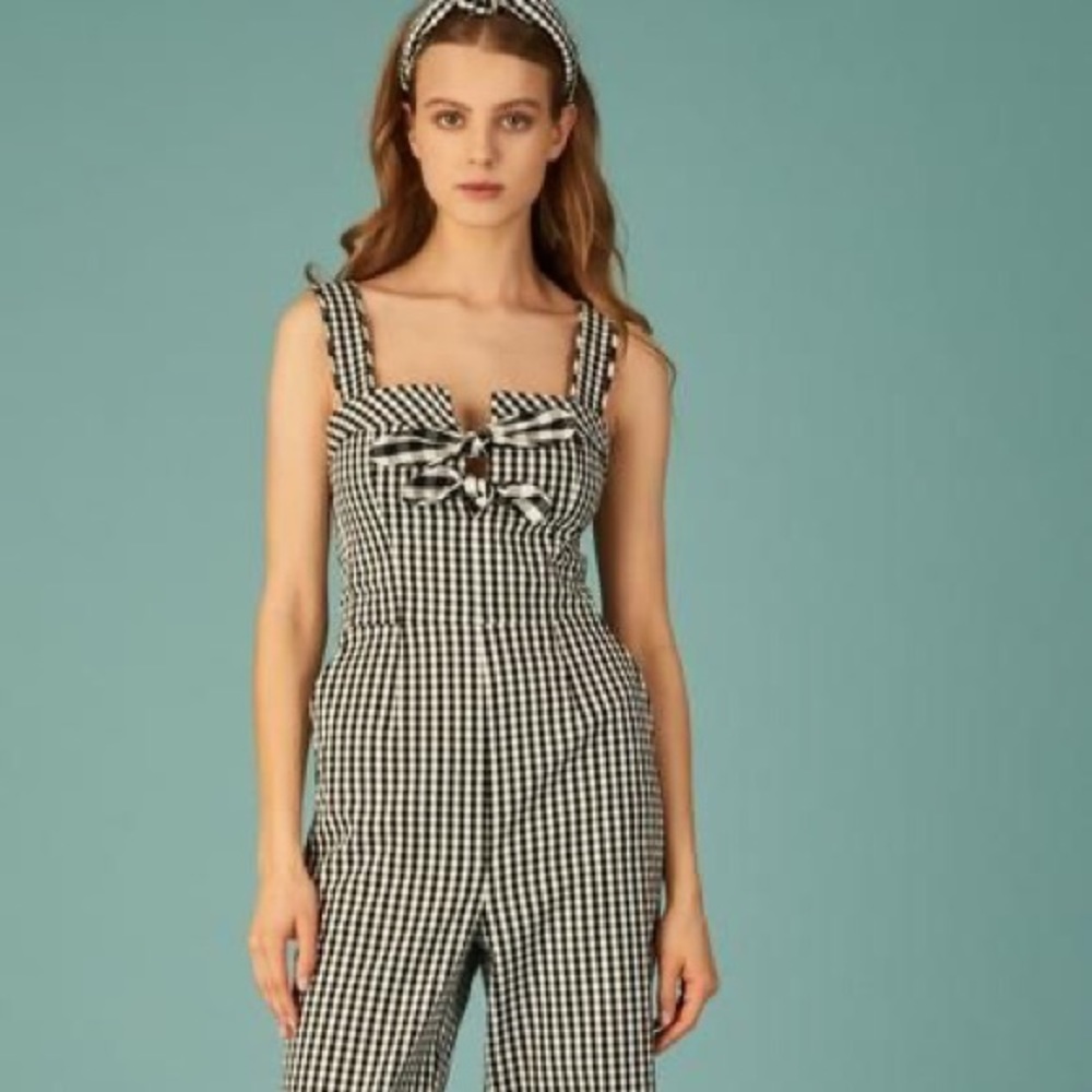 Tanya Taylor Gingham Jumpsuit